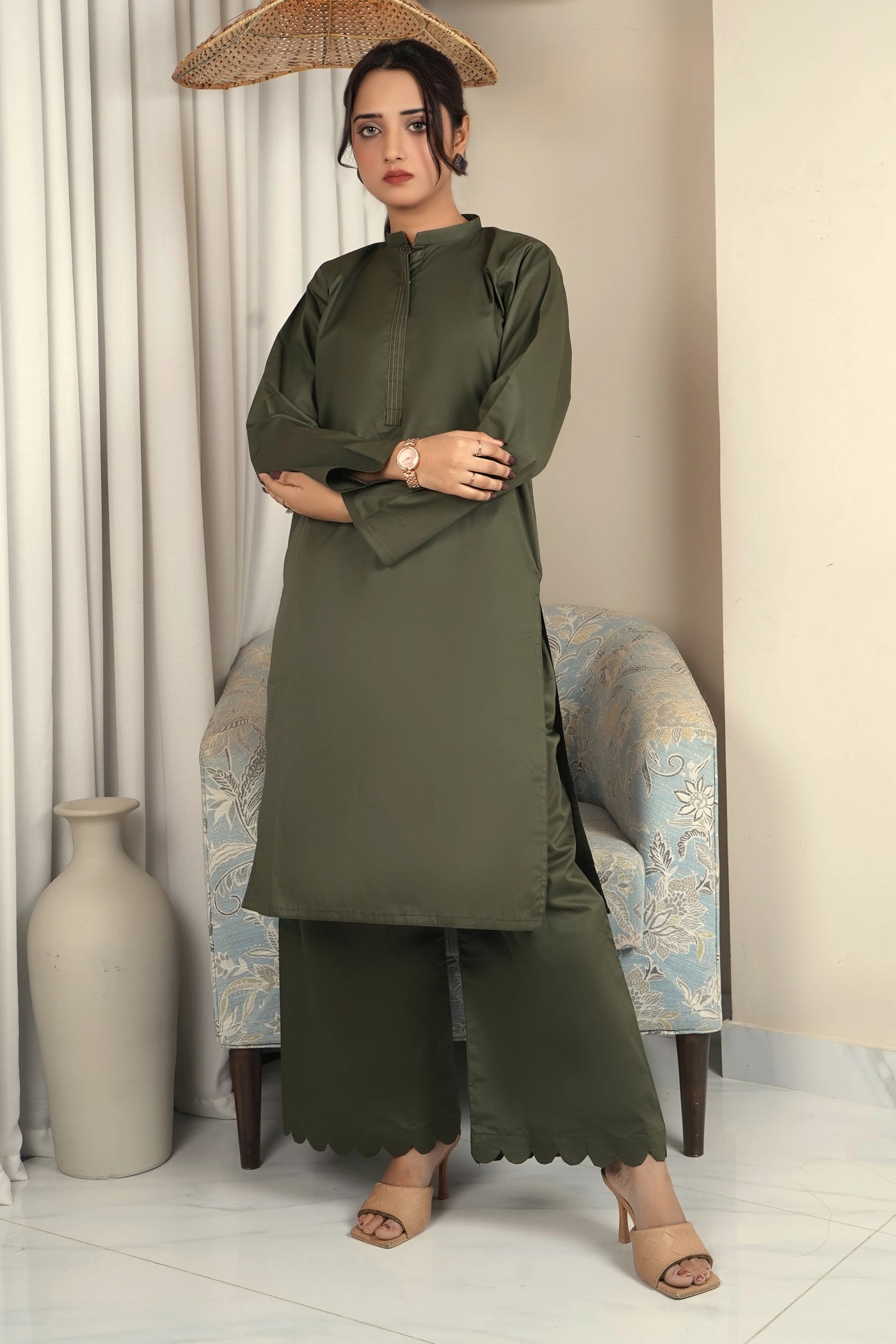 2-Piece Cotton Stitched