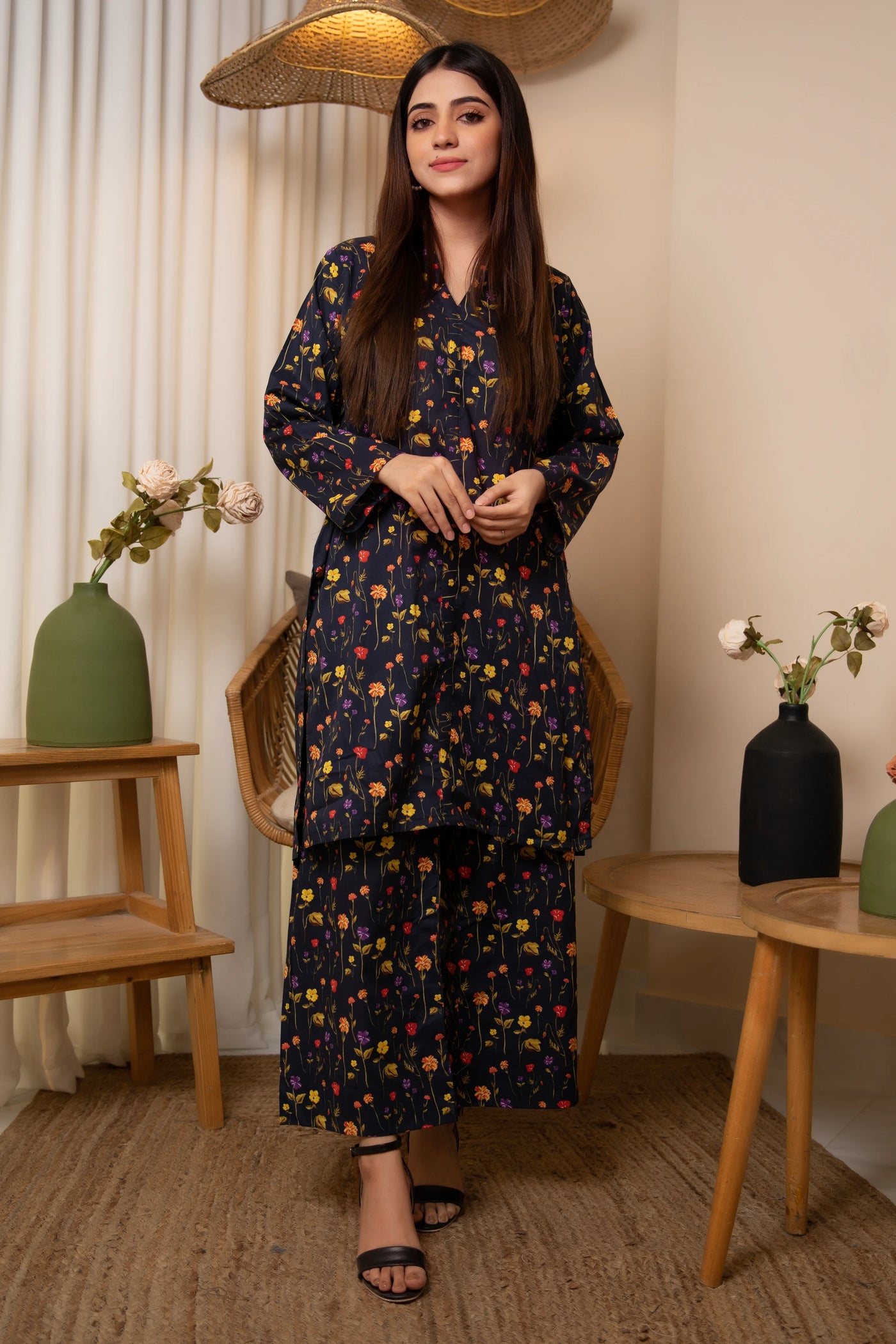 2-Piece Printed Stitched