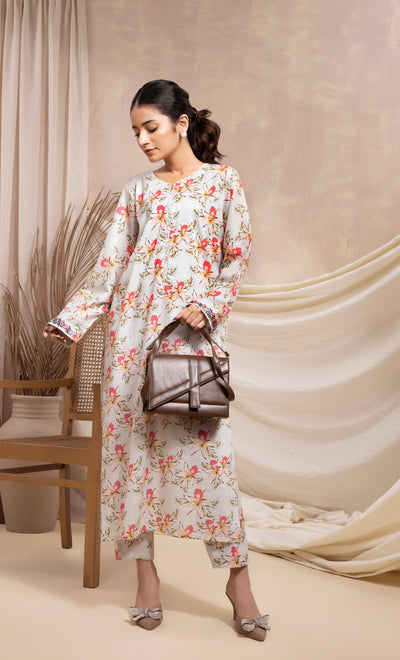 2-Piece Printed Lawn Stitched