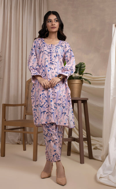2-Piece Printed Cotton Stitched