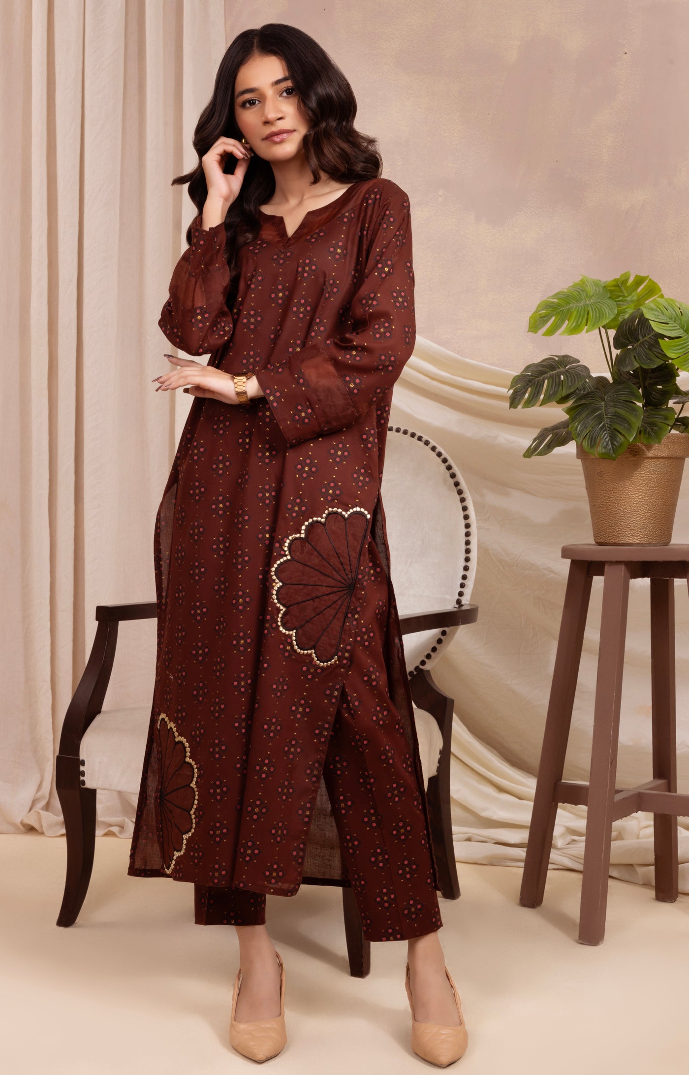 2-Piece Embroidered Lawn Stitched