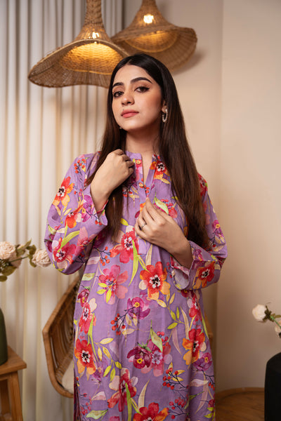 2-Piece Floral Printed Unstitched
