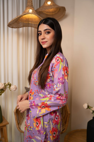 2-Piece Floral Printed Unstitched