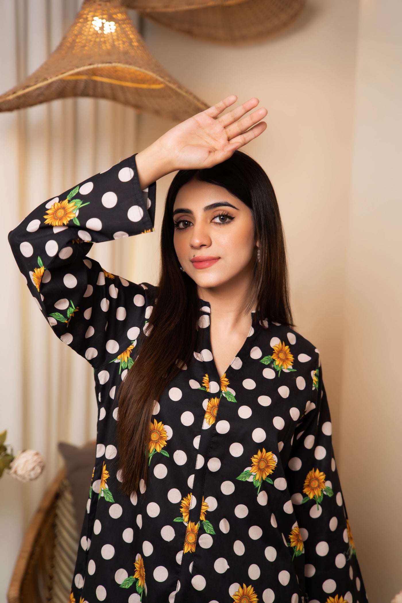 2-Piece Polka Dot Unstitched