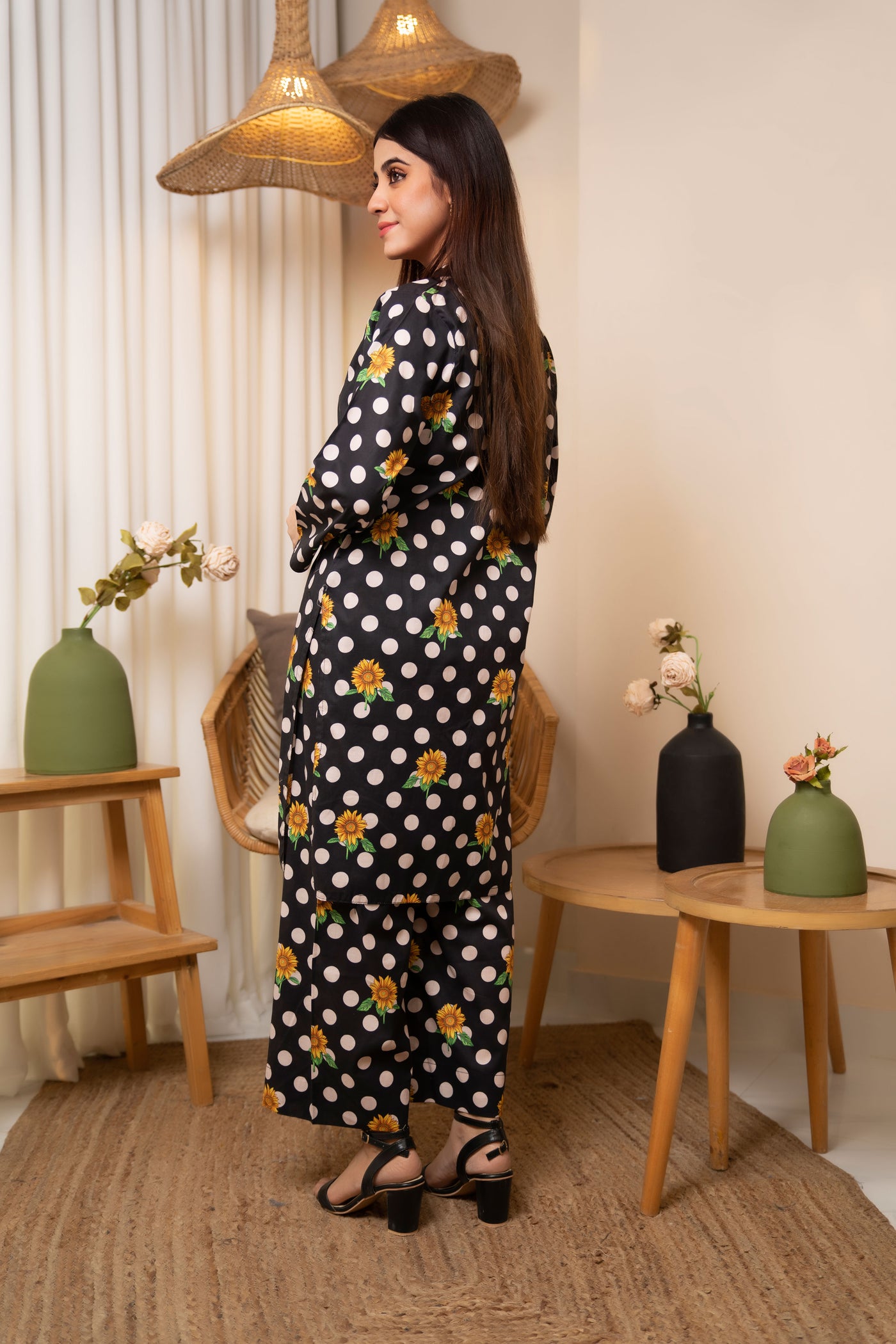 2-Piece Polka Dot Stitched