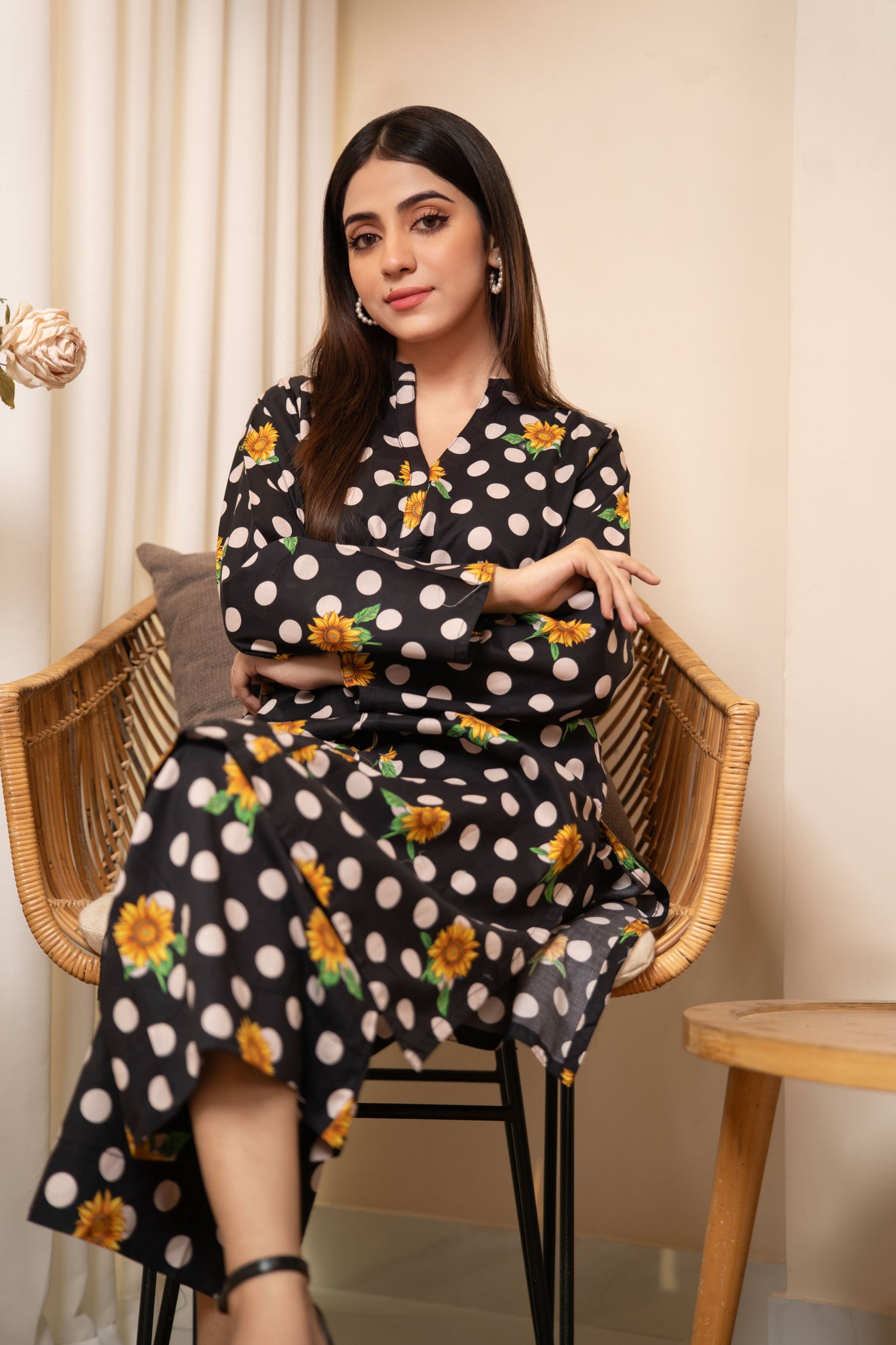 2-Piece Polka Dot Unstitched