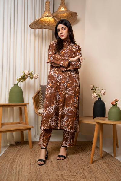 2-Piece Floral Printed Unstitched