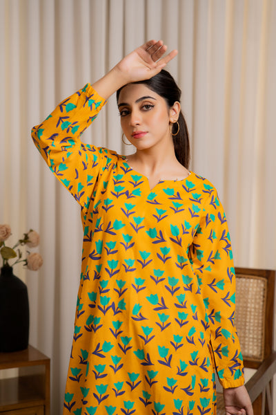 2-Piece Floral Printed Unstitched