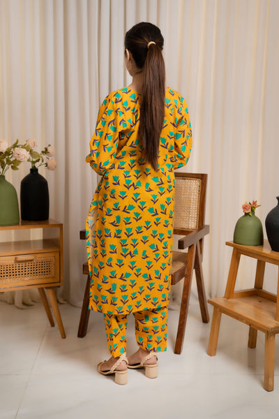 2-Piece Printed Stitched