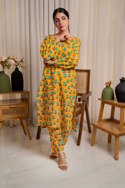 2-Piece Printed Stitched