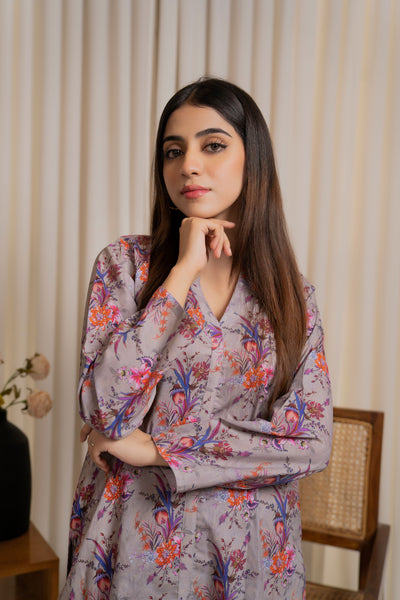 2-Piece Floral Printed Unstitched