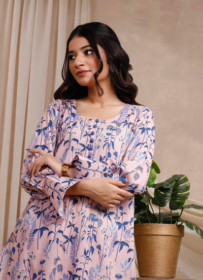 2-Piece Printed Cotton Stitched