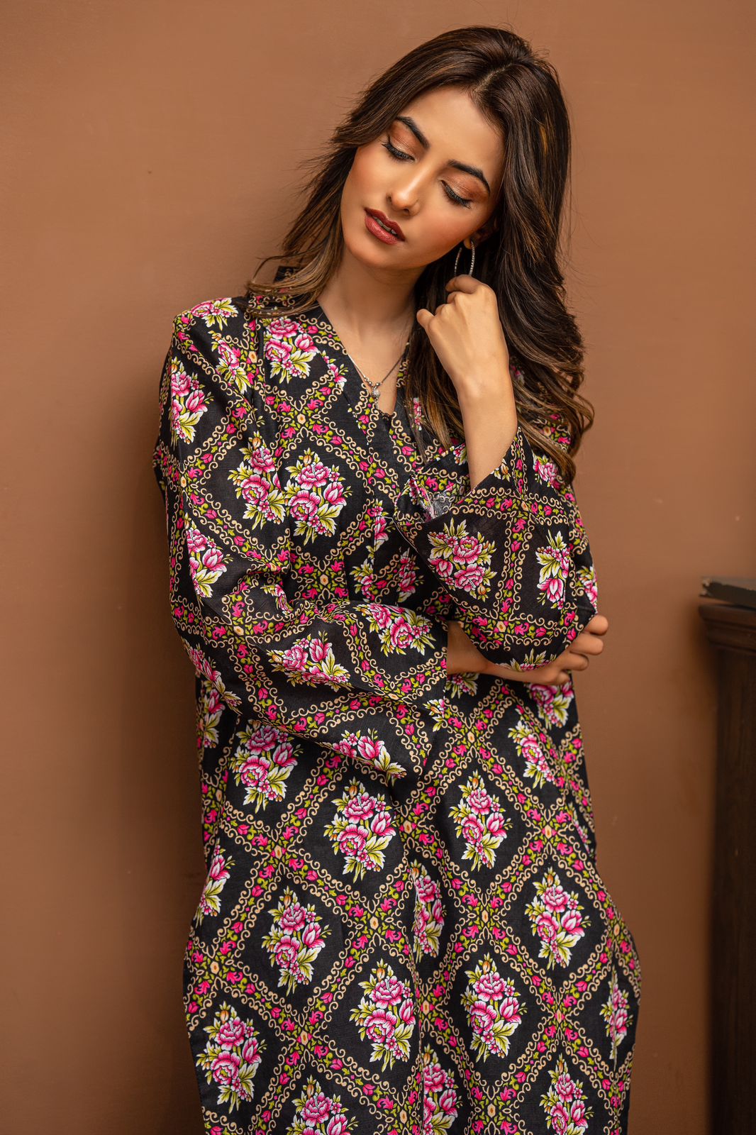 2-Piece Printed Khaddar Suit