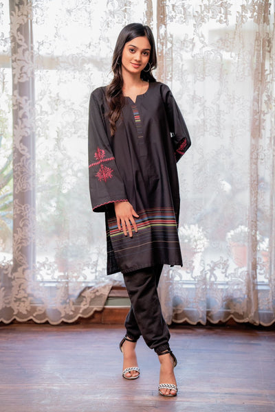 1-Piece Embroidered Cambric Stitched