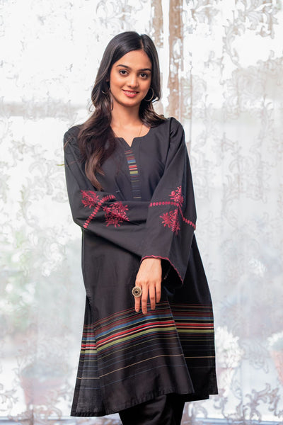 1-Piece Embroidered Cambric Stitched