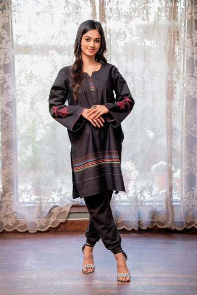 1-Piece Embroidered Cambric Stitched