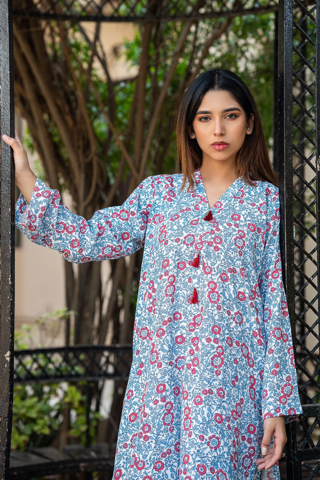 2-Piece Printed Irish Stitched