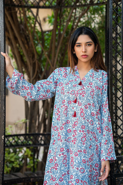 2-Piece Printed Irish Stitched