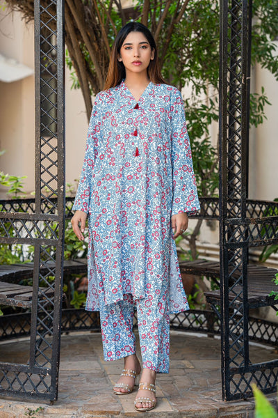 2-Piece Printed Irish Stitched
