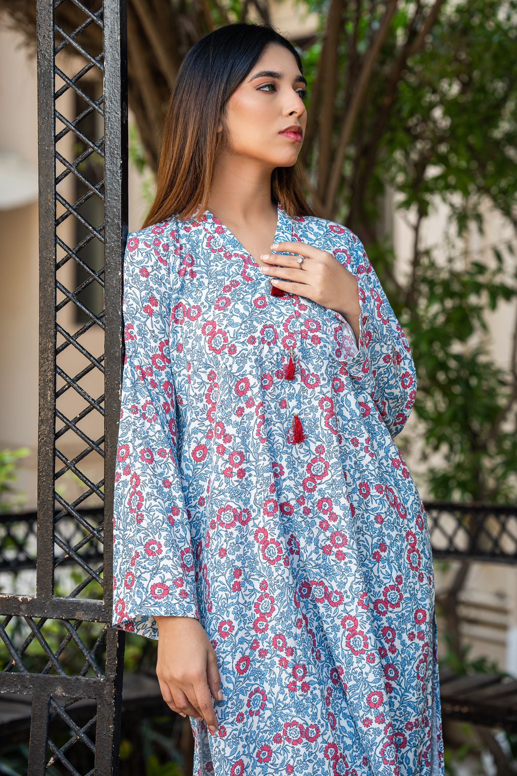 2-Piece Printed Irish Stitched