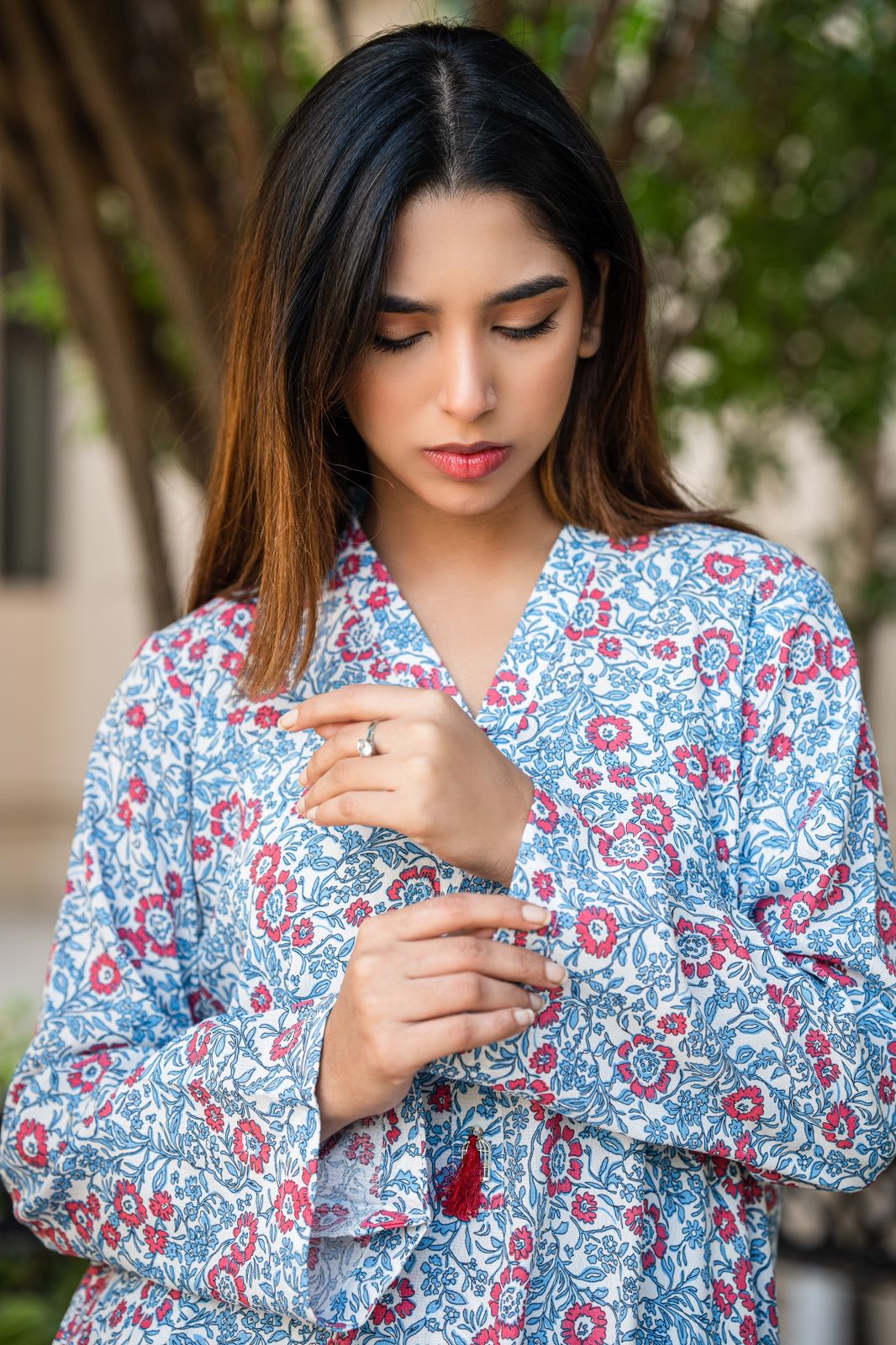 2-Piece Printed Irish Stitched