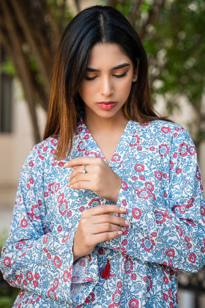 2-Piece Printed Irish Stitched