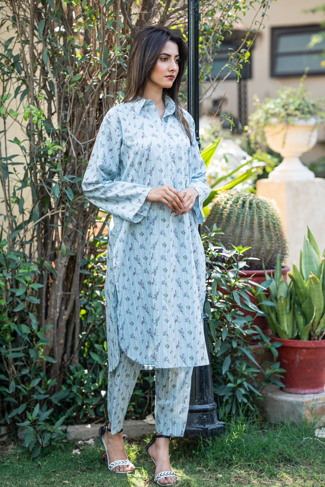 2-Piece Printed Lawn Suit