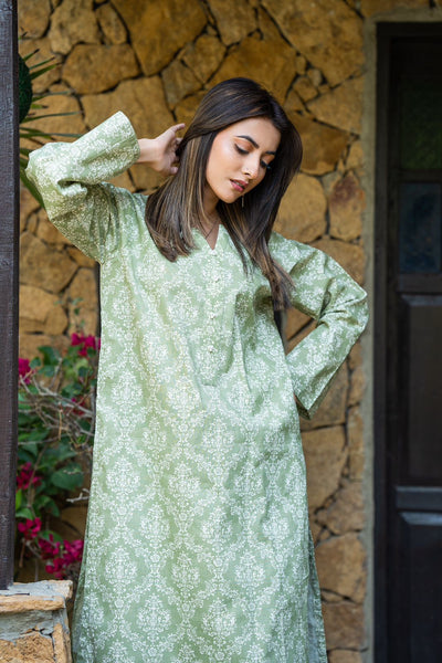 2-Piece Printed Khaddar Stitched