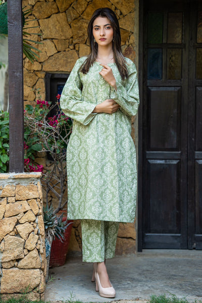 2-Piece Printed Khaddar Stitched