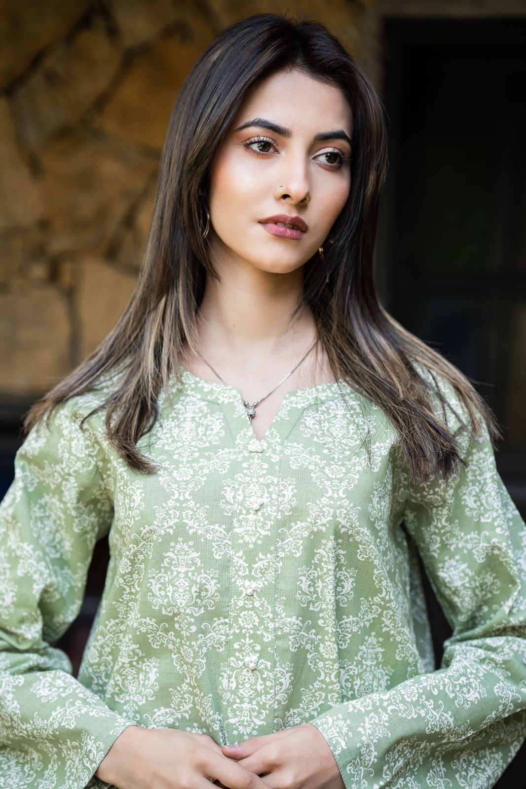 2-Piece Printed Khaddar Stitched