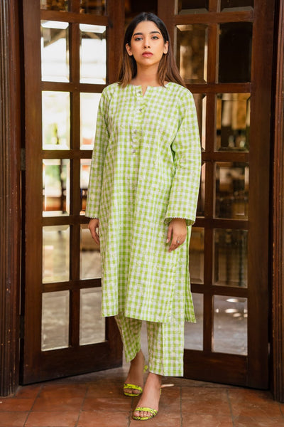 2-Piece Printed Cotton Lawn Suit