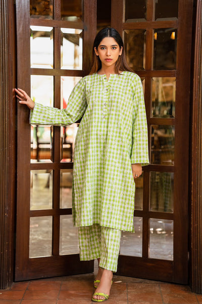 2-Piece Printed Cotton Lawn Suit