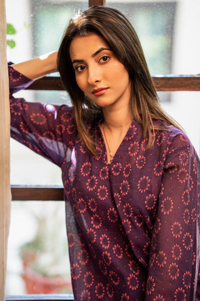 2-Piece Printed Lawn Stitched