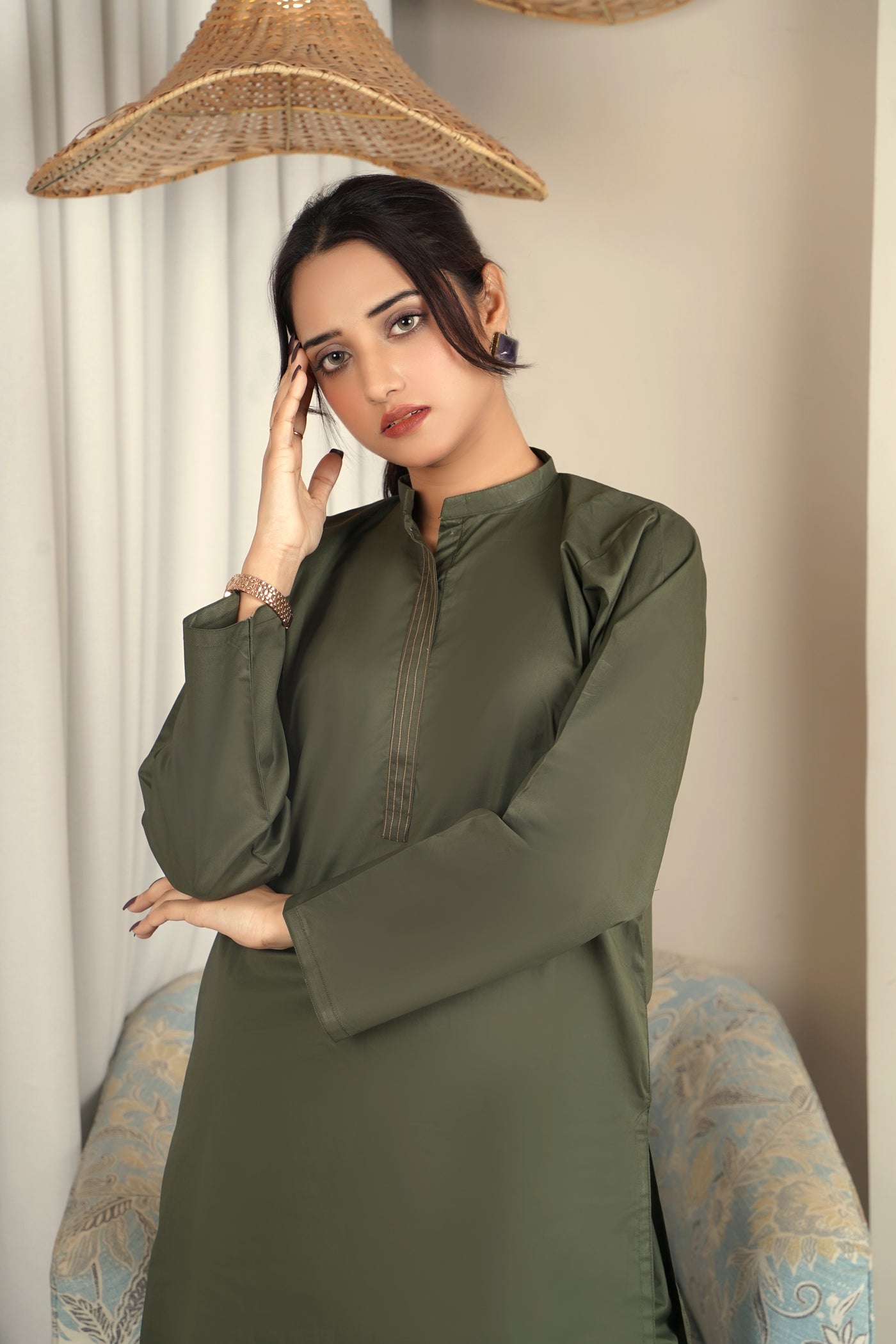 2-Piece Cotton Stitched