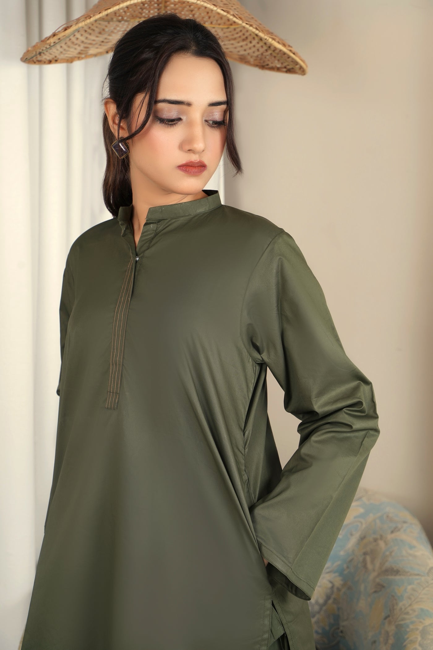 2-Piece Cotton Stitched