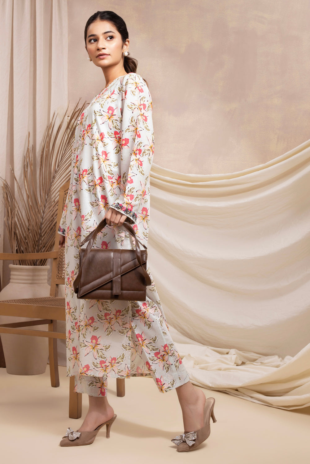 Luxe Bow Brown Bag