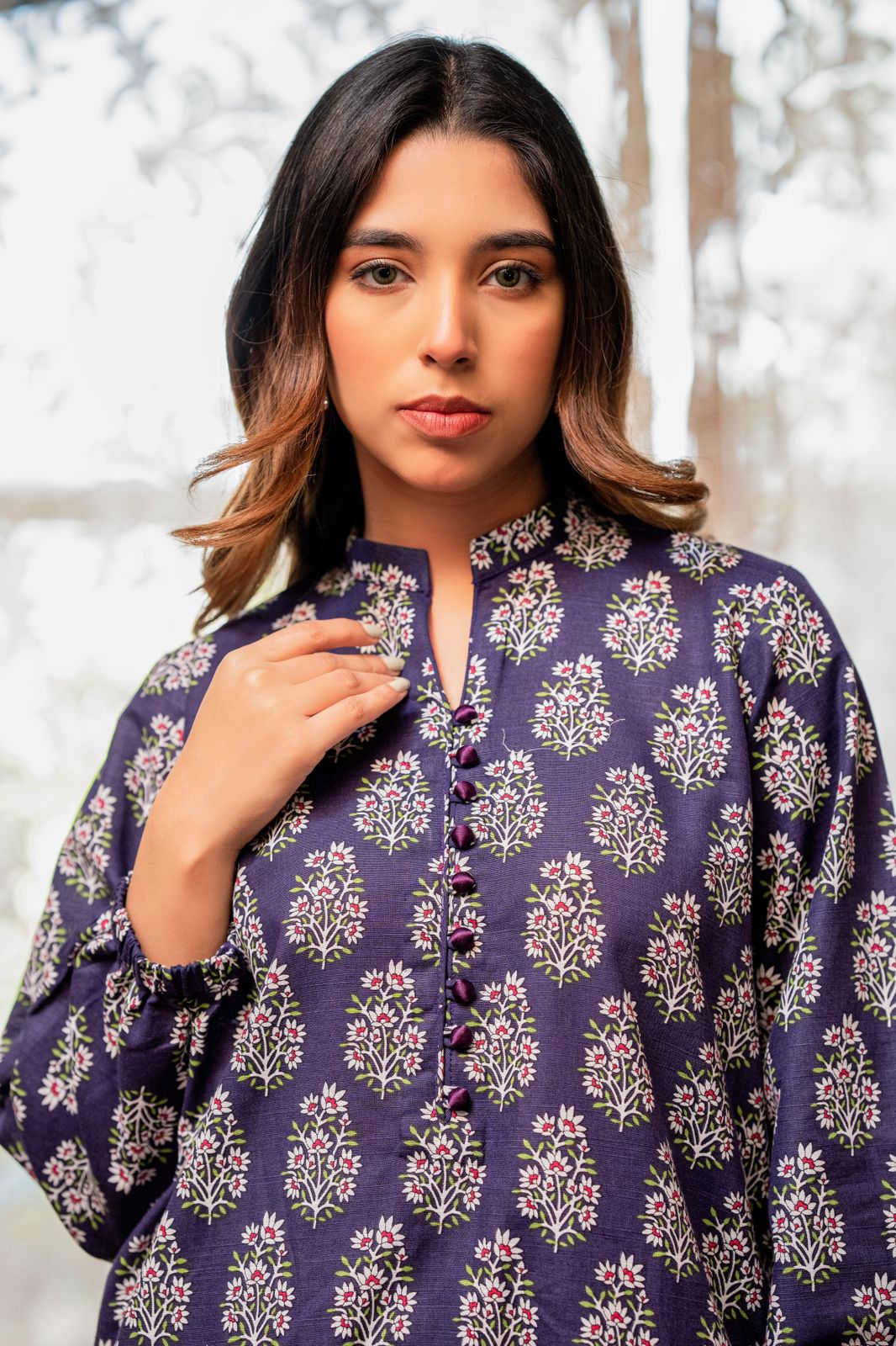2-Piece Printed Khaddar Suit
