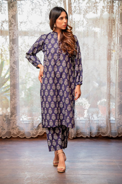 2-Piece Printed Khaddar Suit