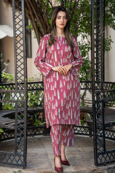 2-Piece Printed Khaddar Stitched