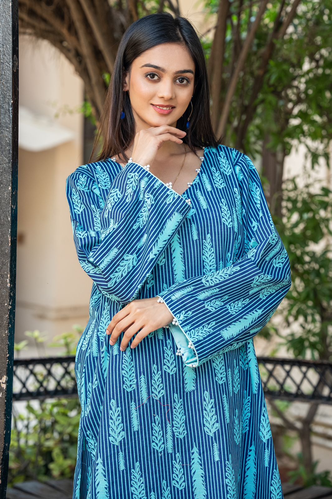 2-Piece Printed Khaddar Stitched