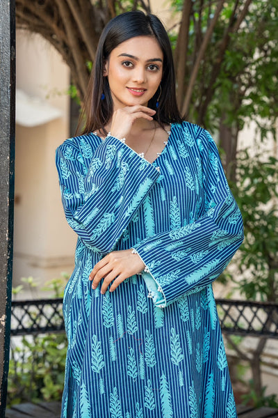 2-Piece Printed Khaddar Stitched