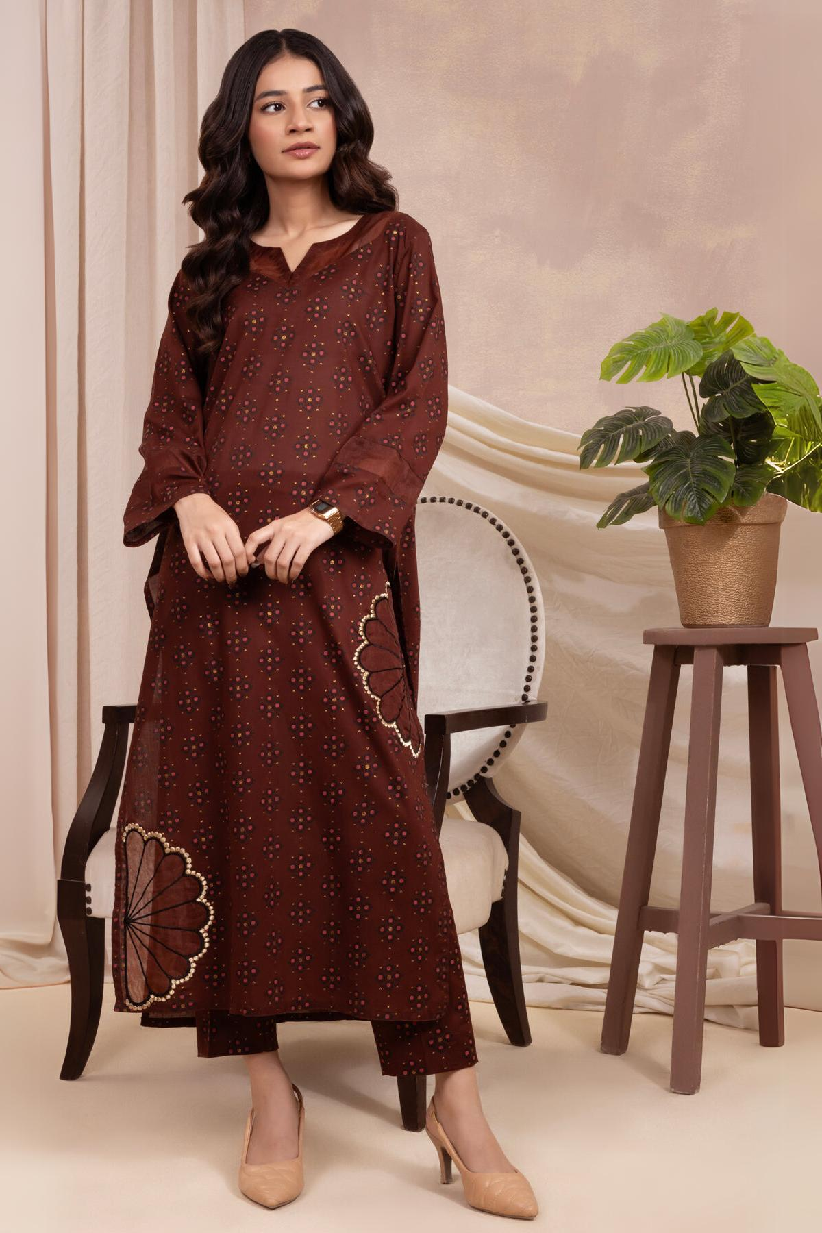 2-Piece Embroidered Lawn Stitched