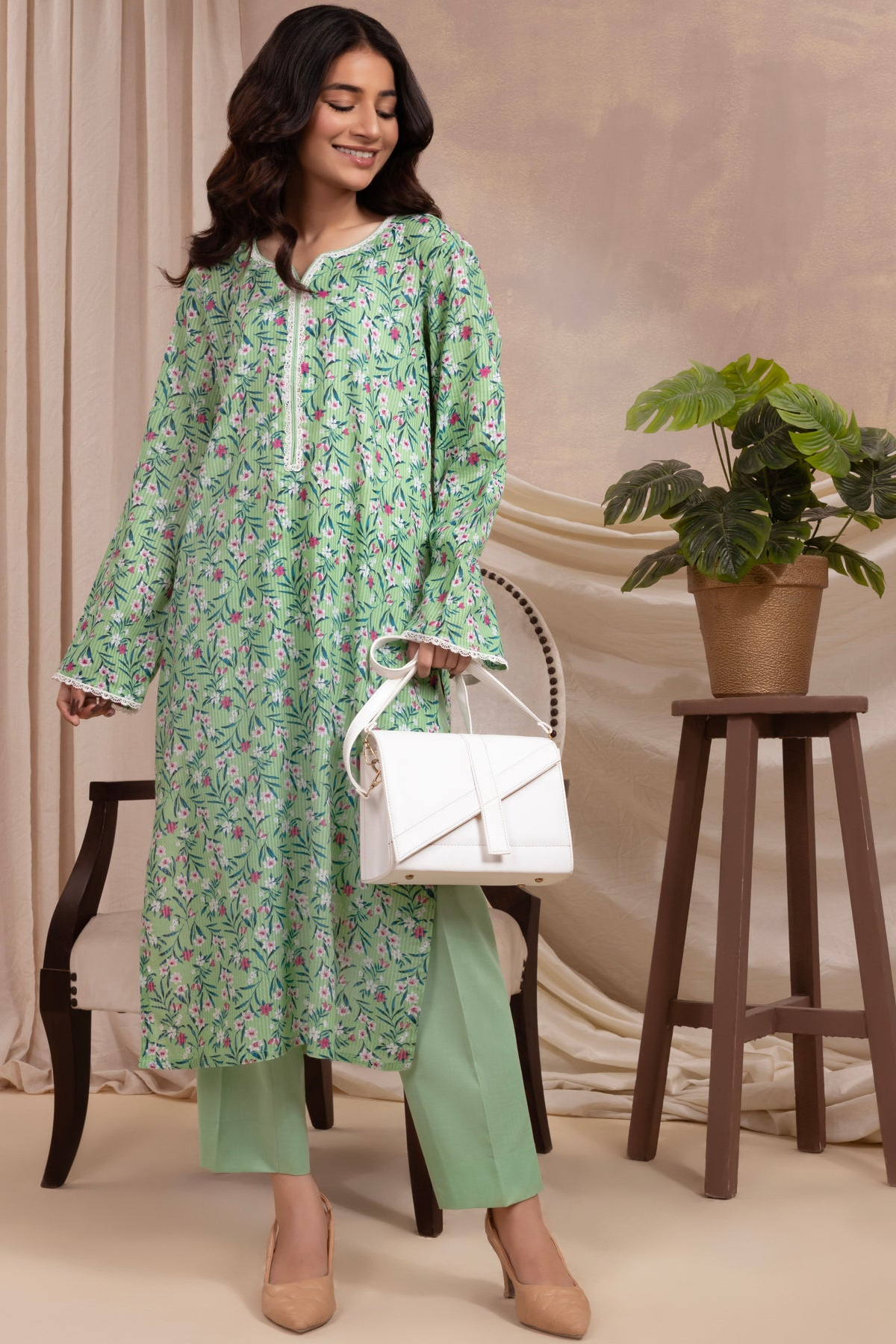 2-Piece Printed Lawn Stitched