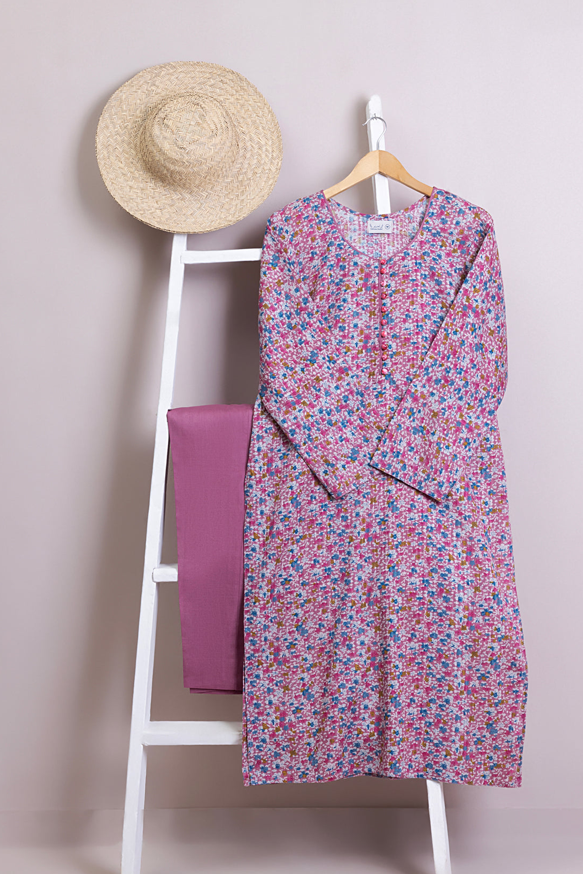 2-Piece Printed Lawn stitched