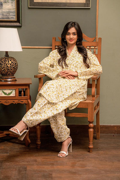 2-Piece Printed Cotton Suit